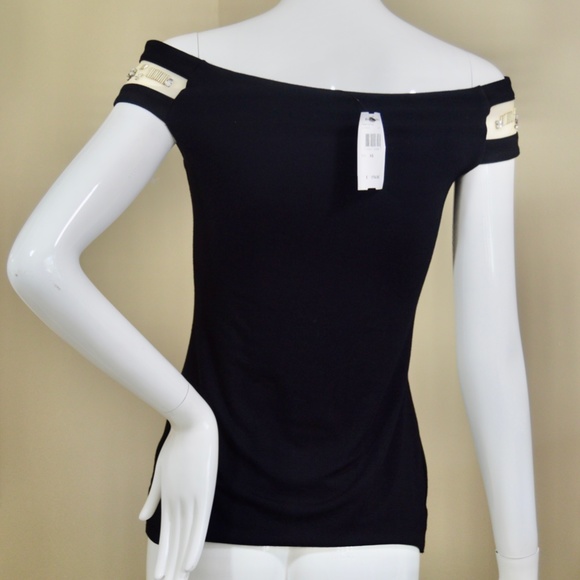 🆕🏷️ Bailey 44 Beaded Mesh Black Reflective Top Size XS - Picture 6 of 9